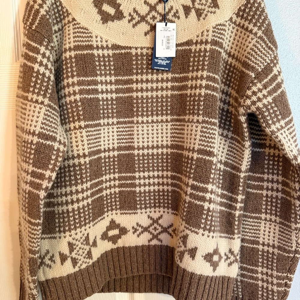 Ralph Lauren Plaid & Fair Isle Wool Sweater